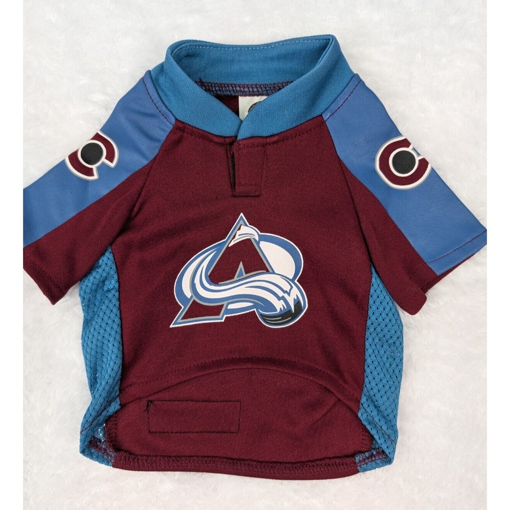 NHL Colorado Avalanche Dog Jersey Size Small 100% Polyester NHL Hockey‎